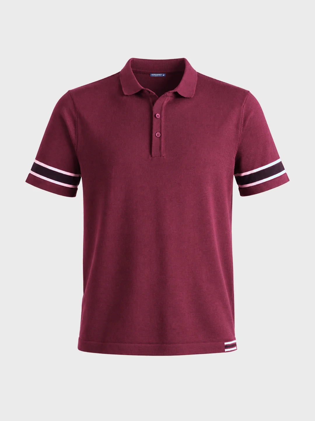 Men's Maroon Slim Fit Solid Casual T-Shirt - Image 6