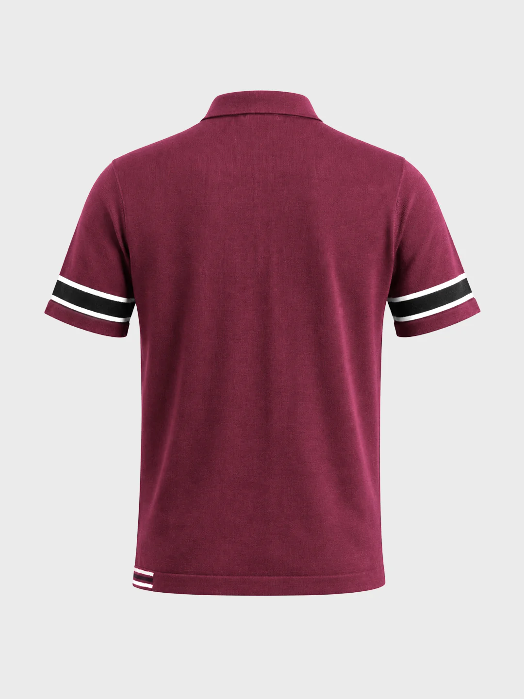 Men's Maroon Slim Fit Solid Casual T-Shirt - Image 7