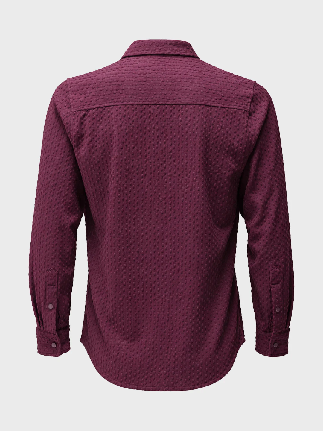 Men's Maroon Slim Fit Textured Party Wear Shirt - Image 6