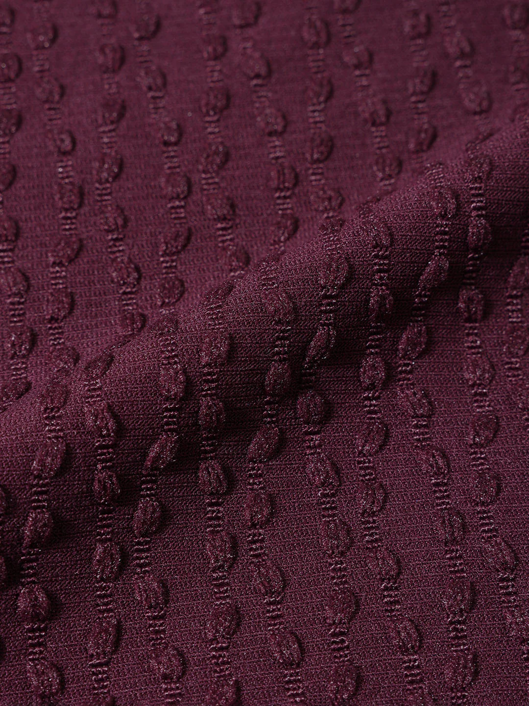 Men's Maroon Slim Fit Textured Party Wear Shirt - Image 7