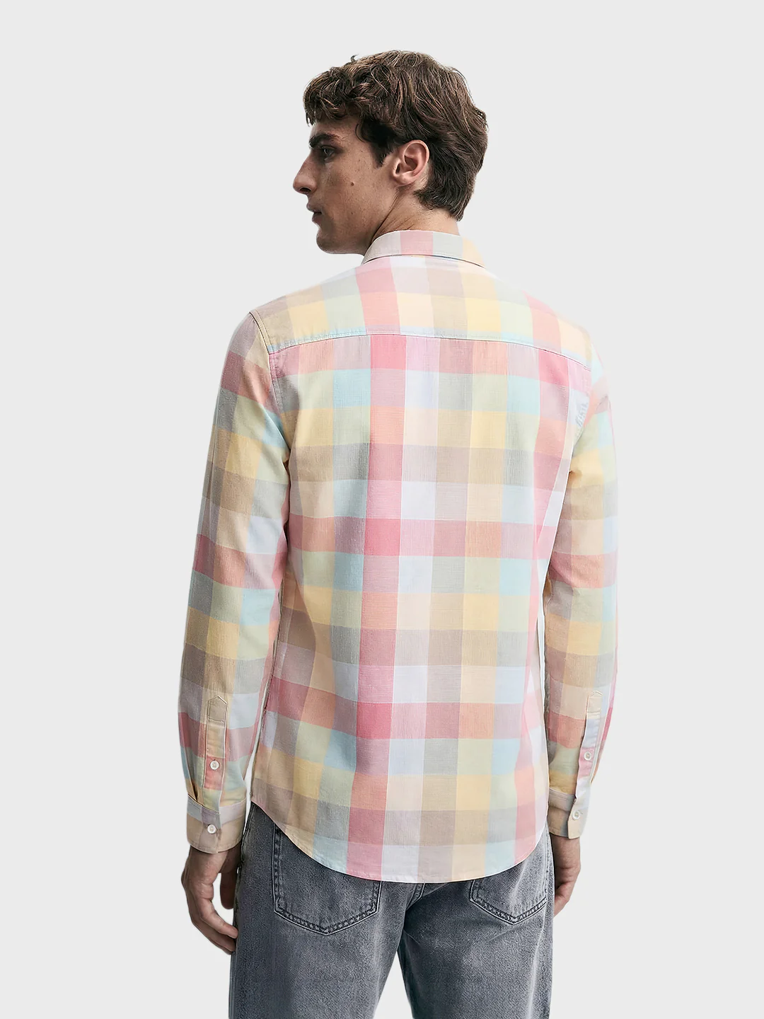 Men's Multicolor Slim Fit Checkered Casual Shirts - Image 2