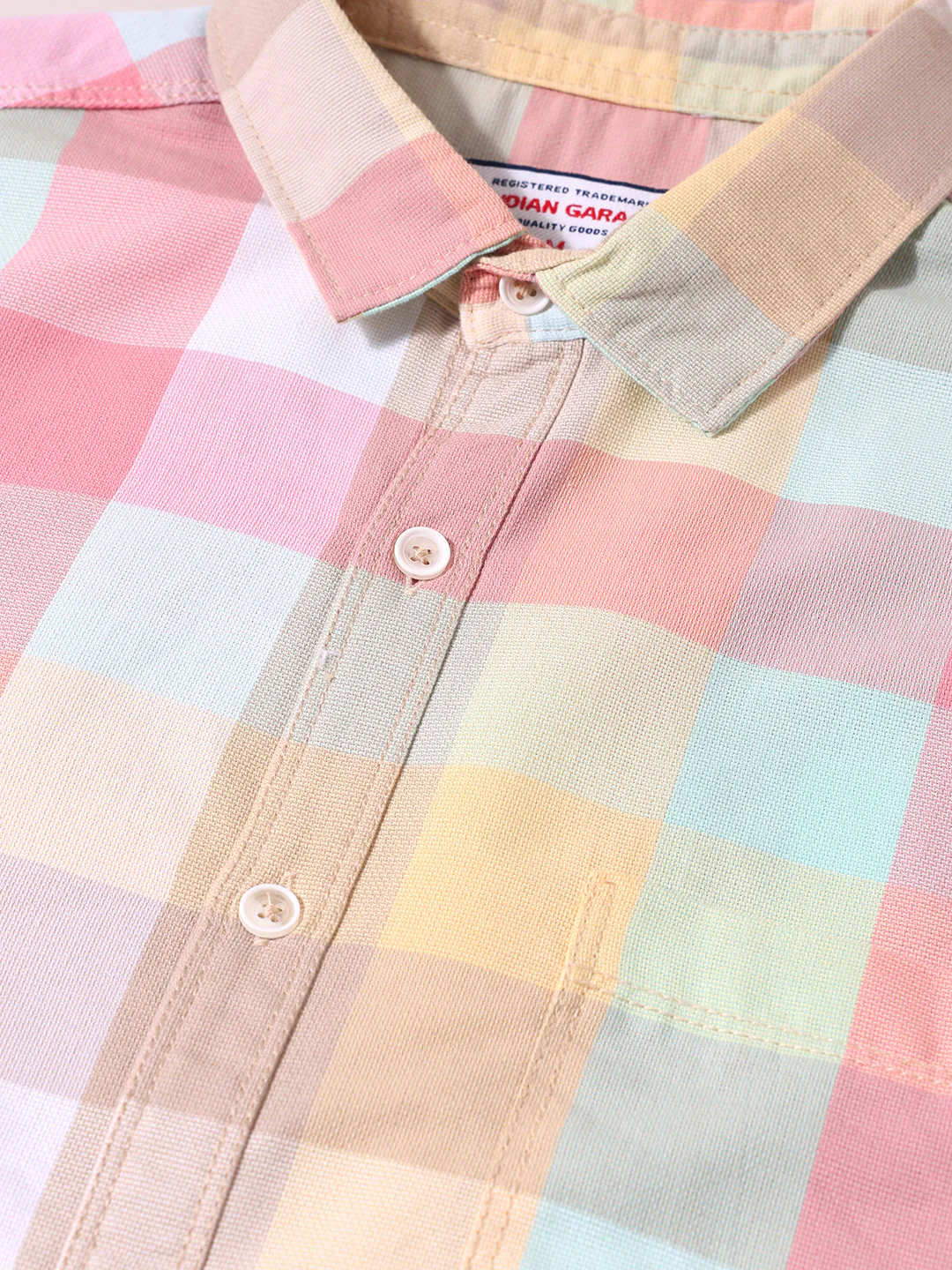 Men's Multicolor Slim Fit Checkered Casual Shirts - Image 3
