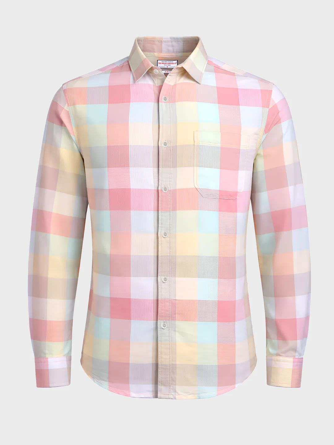 Men's Multicolor Slim Fit Checkered Casual Shirts - Image 4