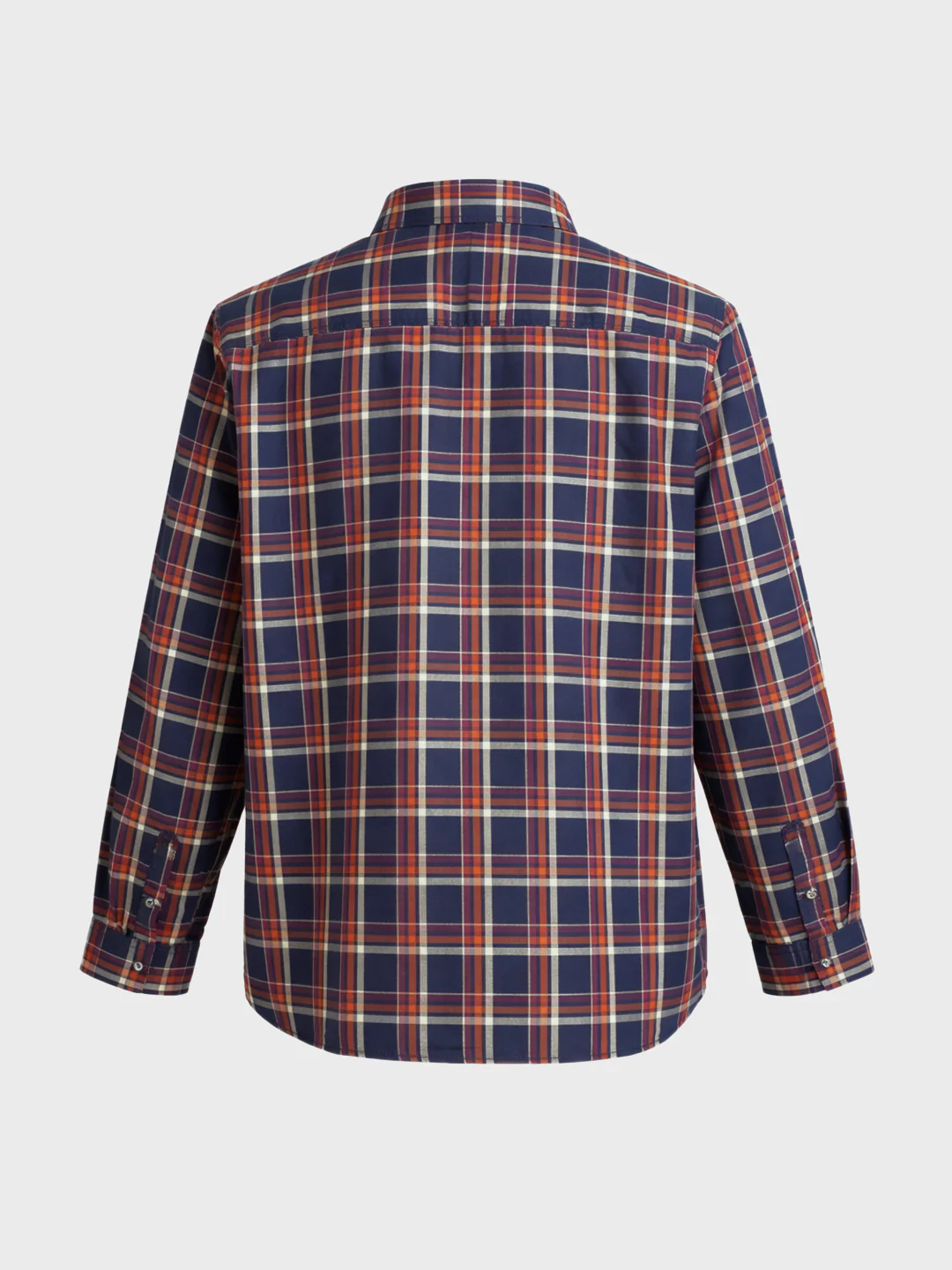 Men's Navy Blue Regular Fit Checkered Casual Shirt - Image 5