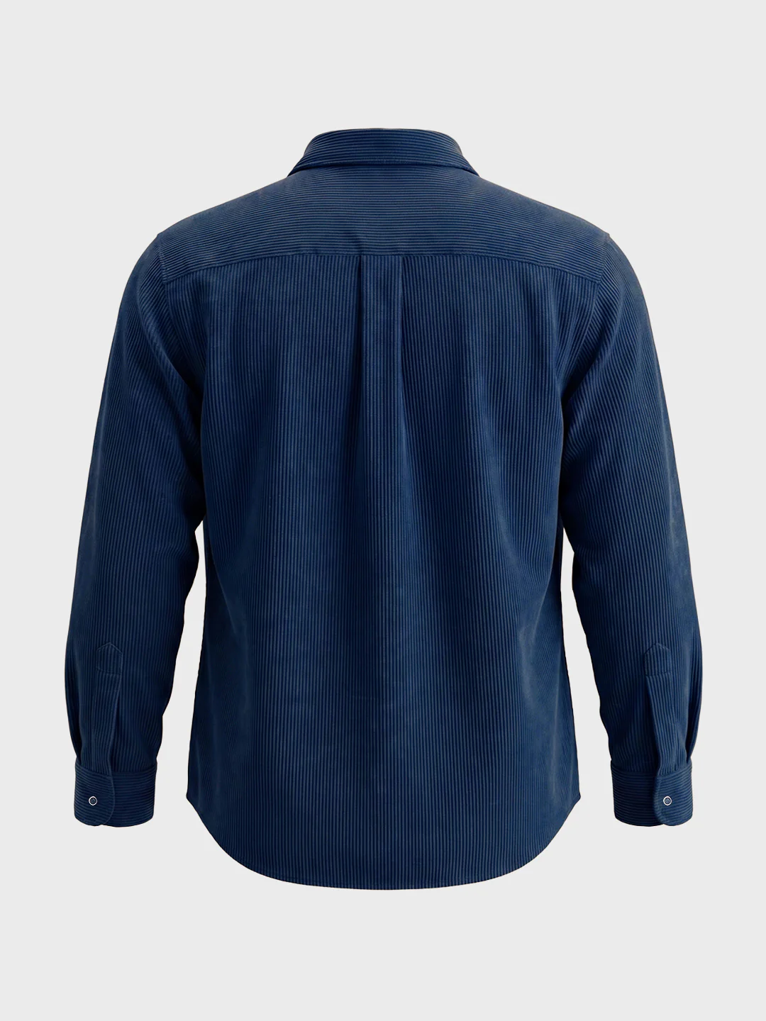 Men's Navy Blue Regular Fit Solid Casual Shirt - Image 5