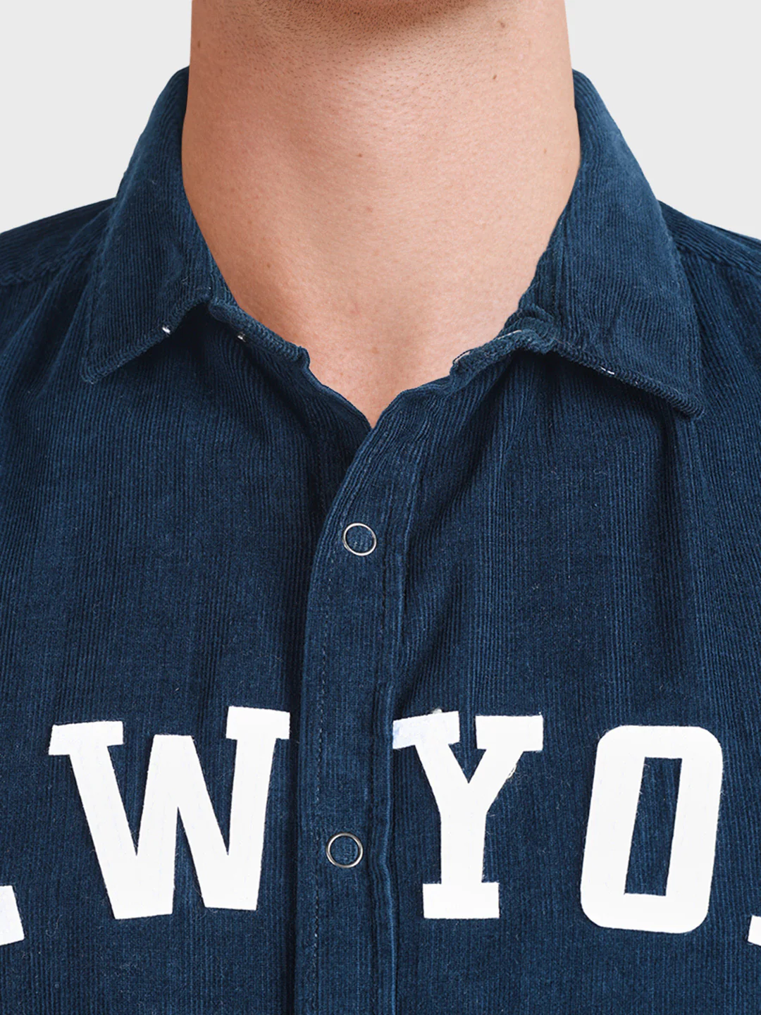 Men's Navy Blue Regular Fit Solid Casual Shirt - Image 6