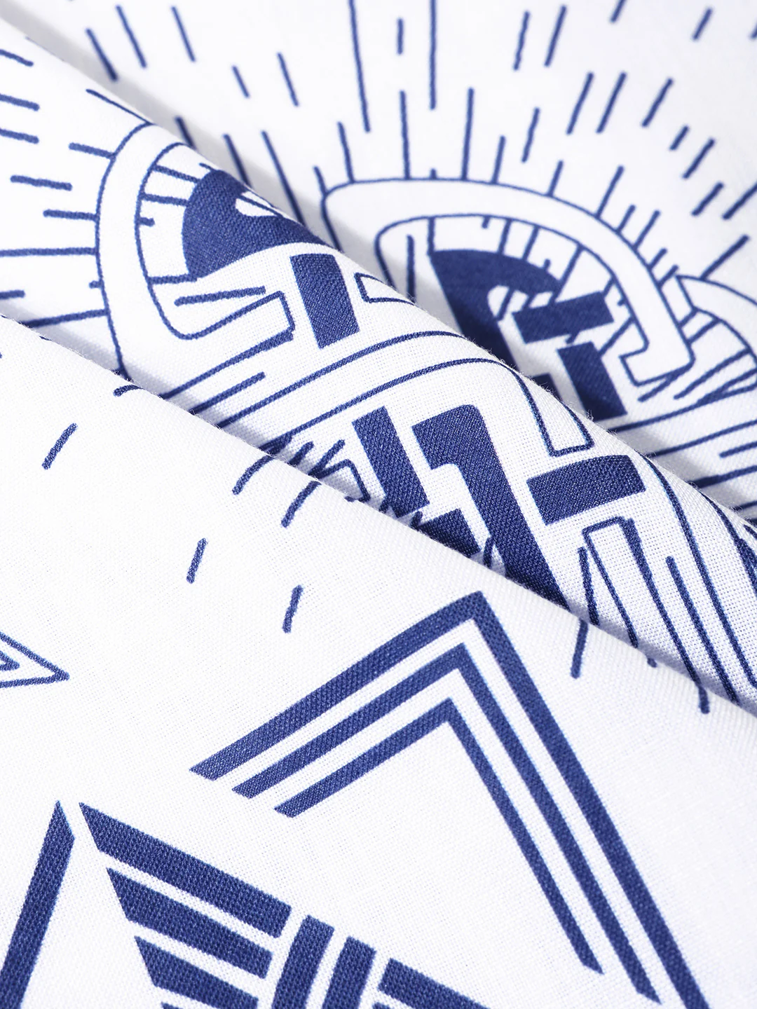 Men's Navy Blue Relaxed Fit Resort Wear Printed Shirt - Image 7