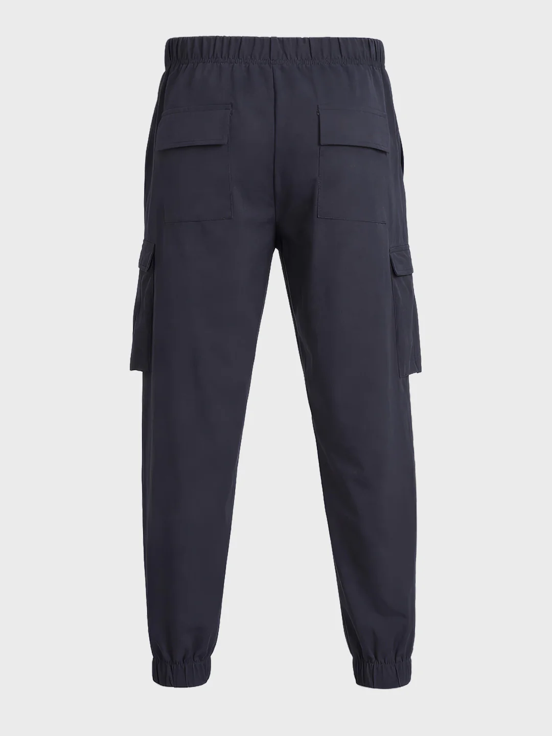 Men's Navy Blue Relaxed Fit Solid Utility Cargo - Image 5