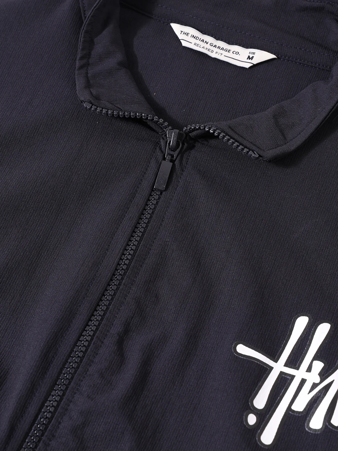 Men's Navy Blue Relaxed Fit Solid Utility Jacket - Image 5