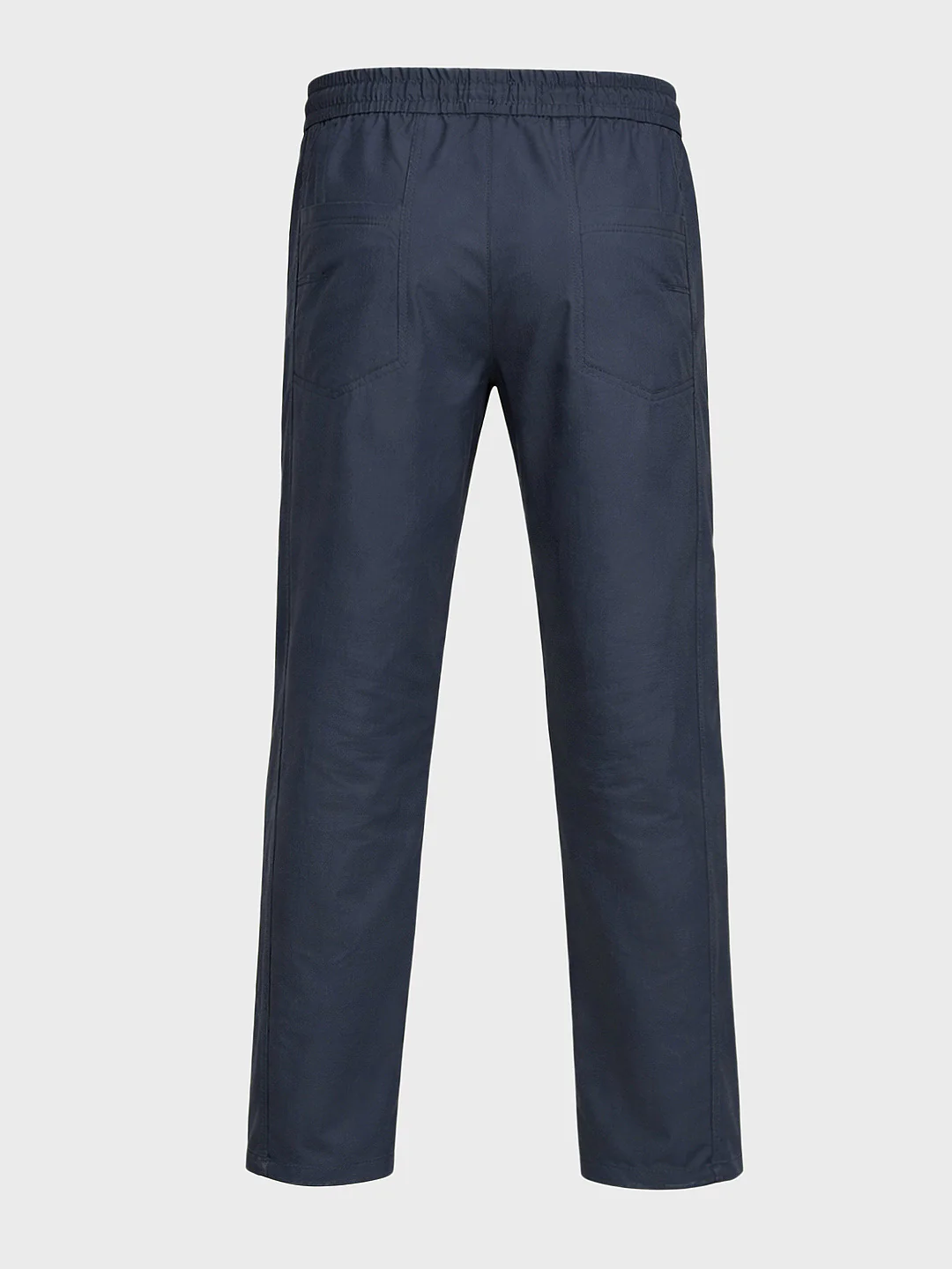 Men's Navy Blue Relaxed Fit Solid Utility Joggers - Image 7