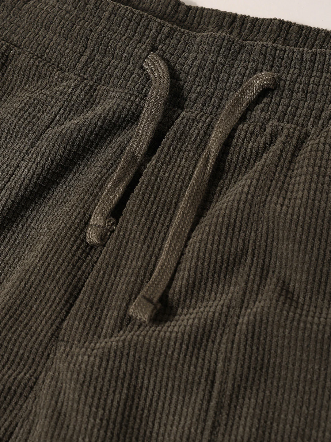Men's Olive Loose Fit Solid Utility Joggers - Image 5