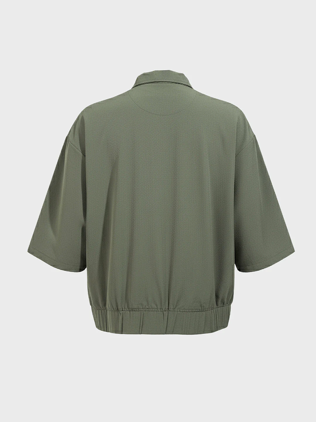 Men's Olive Oversized Fit Solid Warner Bros Jacket - Image 4