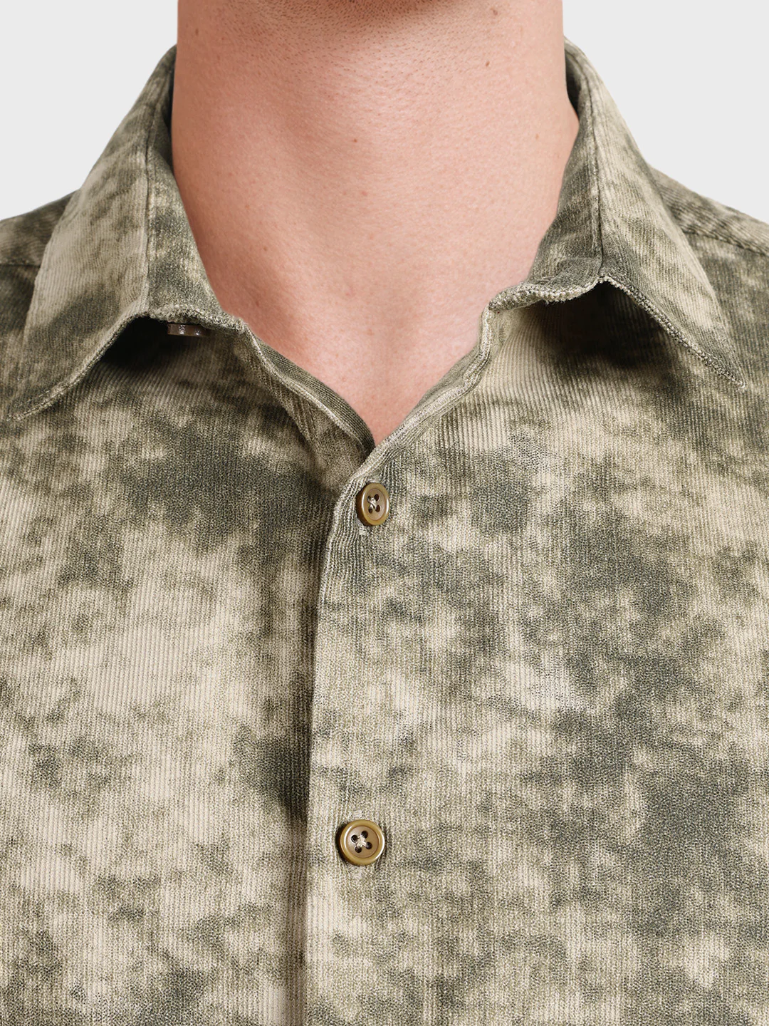 Men's Olive Regular Fit Printed Casual Shirt - Image 3