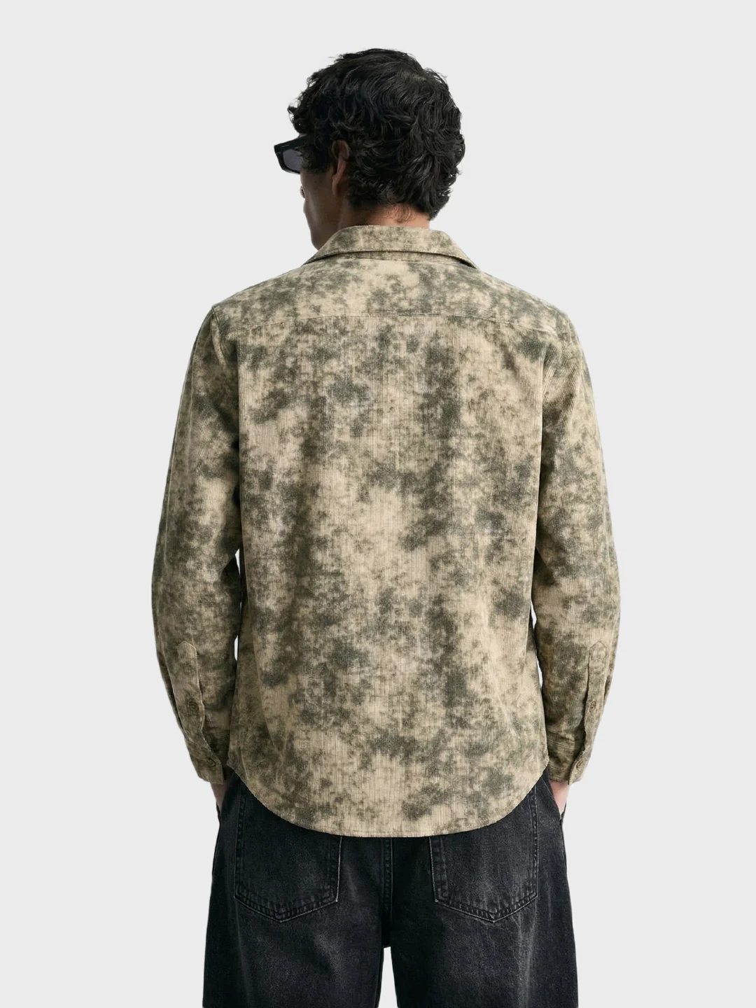Men's Olive Regular Fit Printed Casual Shirt - Image 5