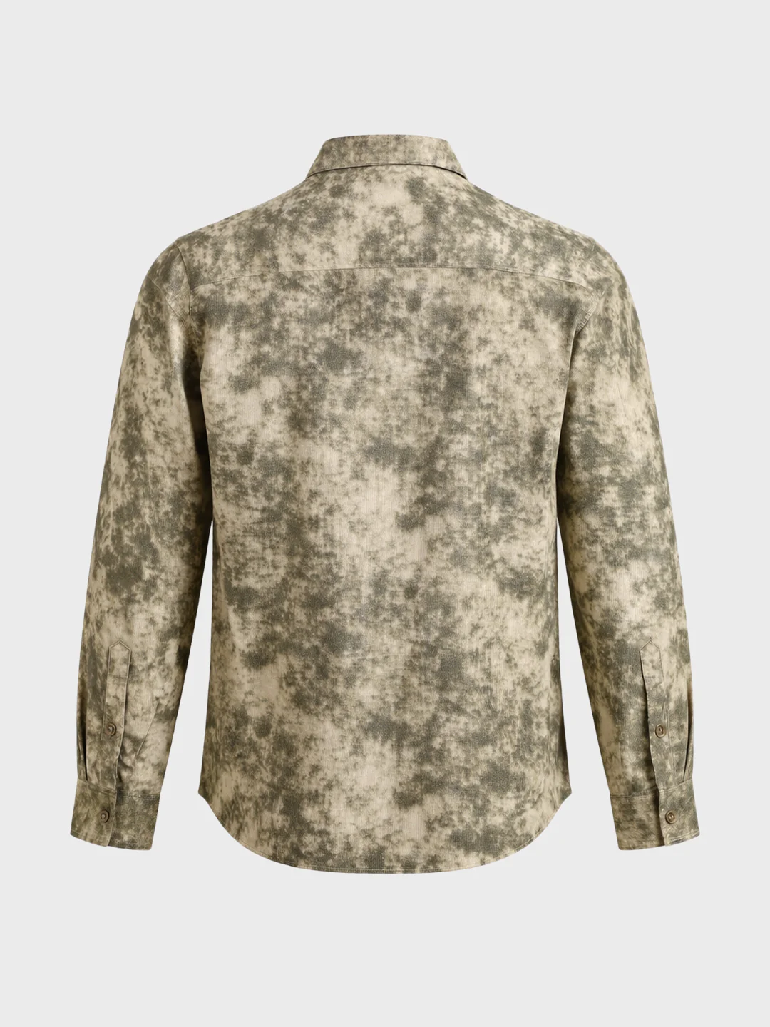 Men's Olive Regular Fit Printed Casual Shirt - Image 7