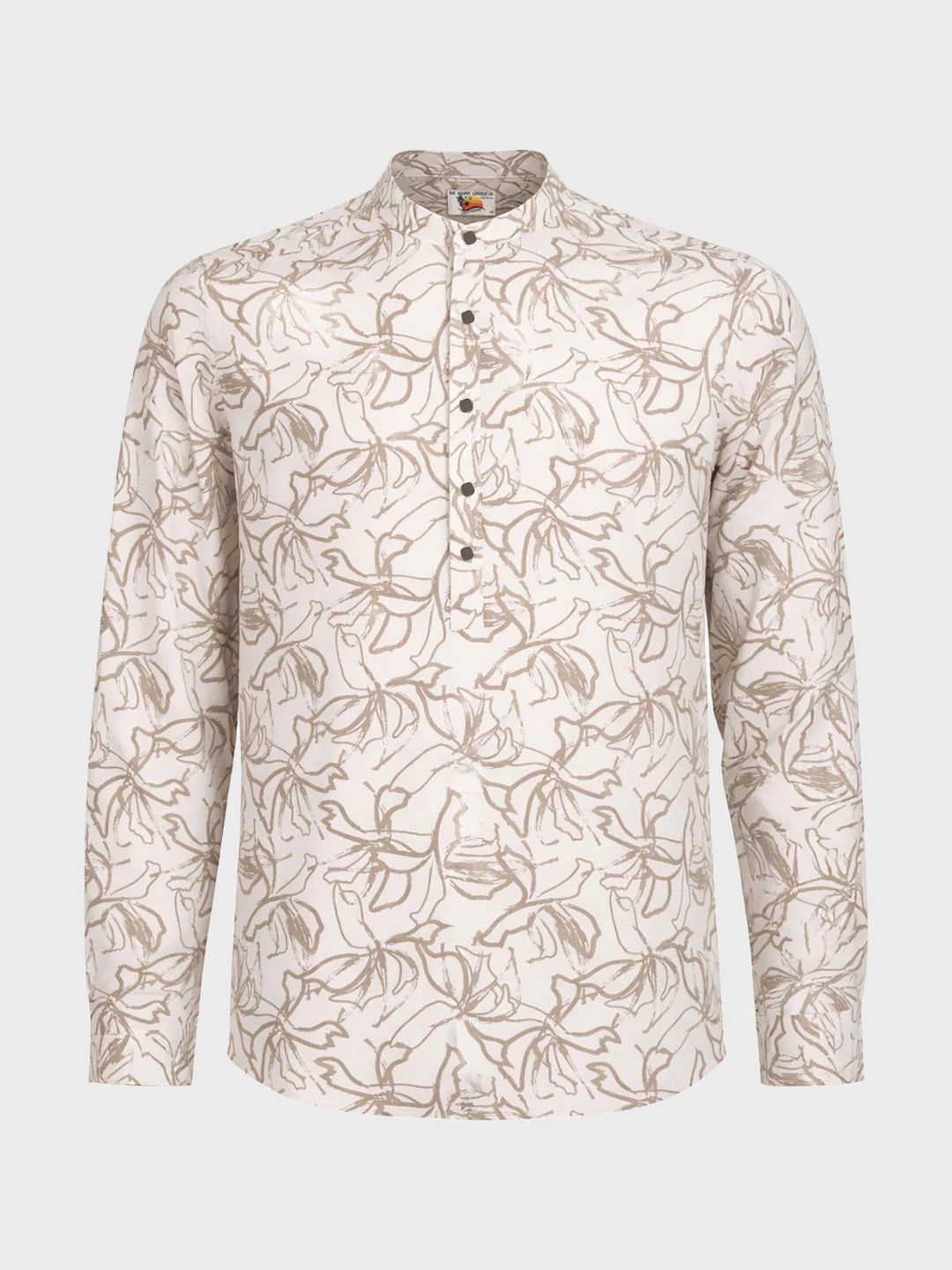 Men's Olive Regular Fit Printed Casual Shirts - Image 5