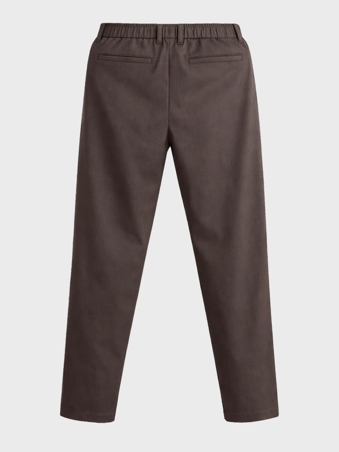 Men's Olive Regular Fit Solid Casual Trousers - Image 6