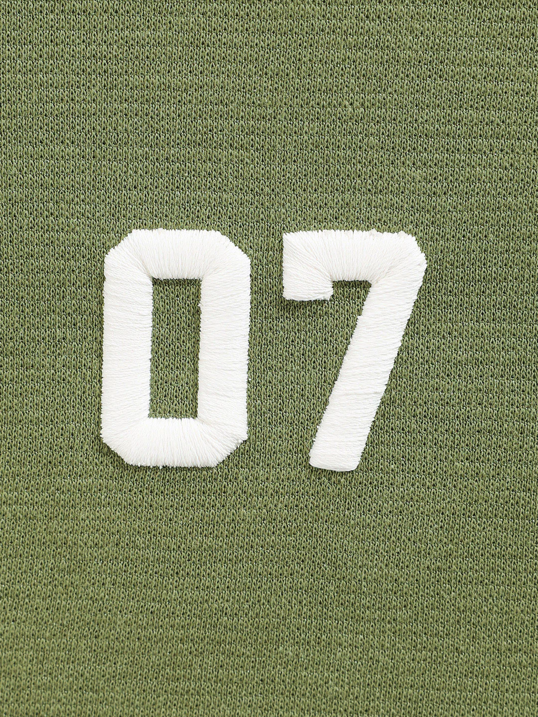 Men's Olive Relaxed Fit Embroided Casual Sweatshirt - Image 5