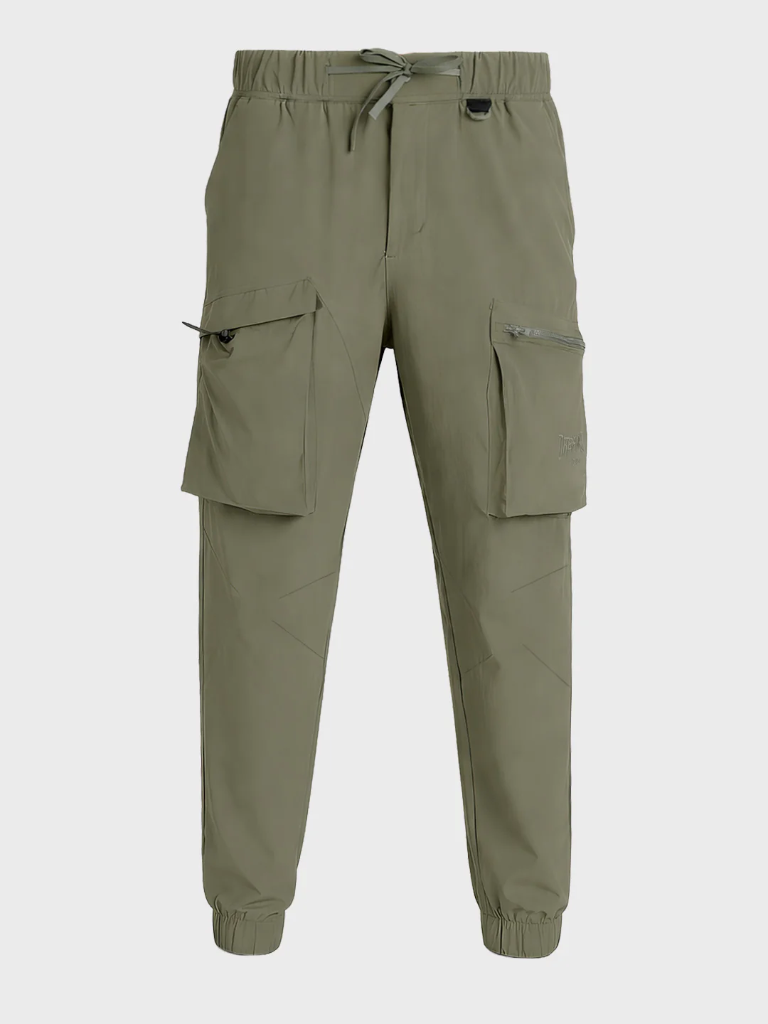 Men's Olive Relaxed Fit Solid Utility Cargo - Image 4