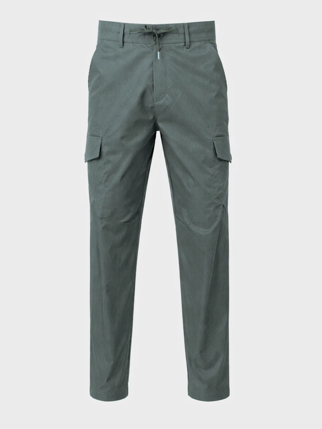 Men's Olive Relaxed Fit Solid Utility Joggers - Image 6