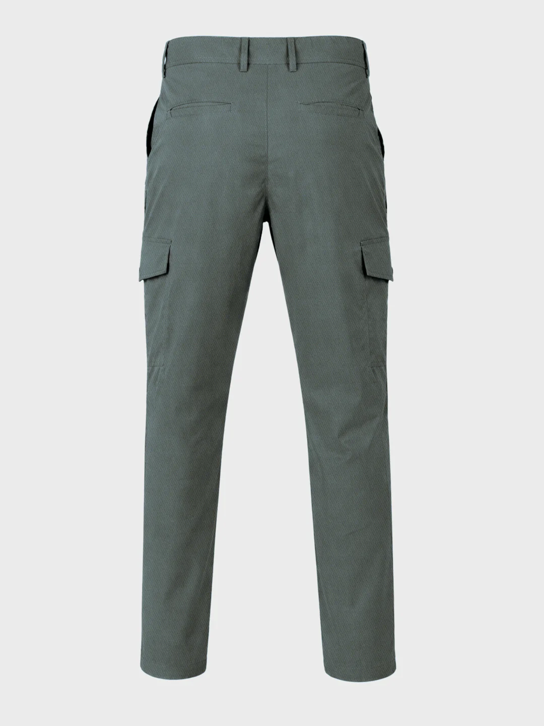 Men's Olive Relaxed Fit Solid Utility Joggers - Image 7