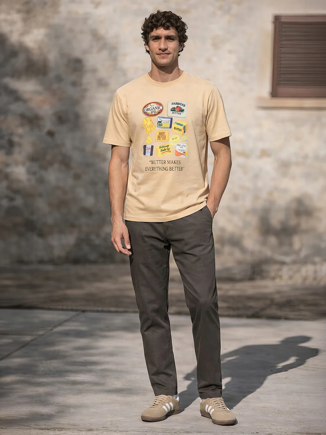 Men's Olive Slim Fit Solid Casual Chinos - Image 3