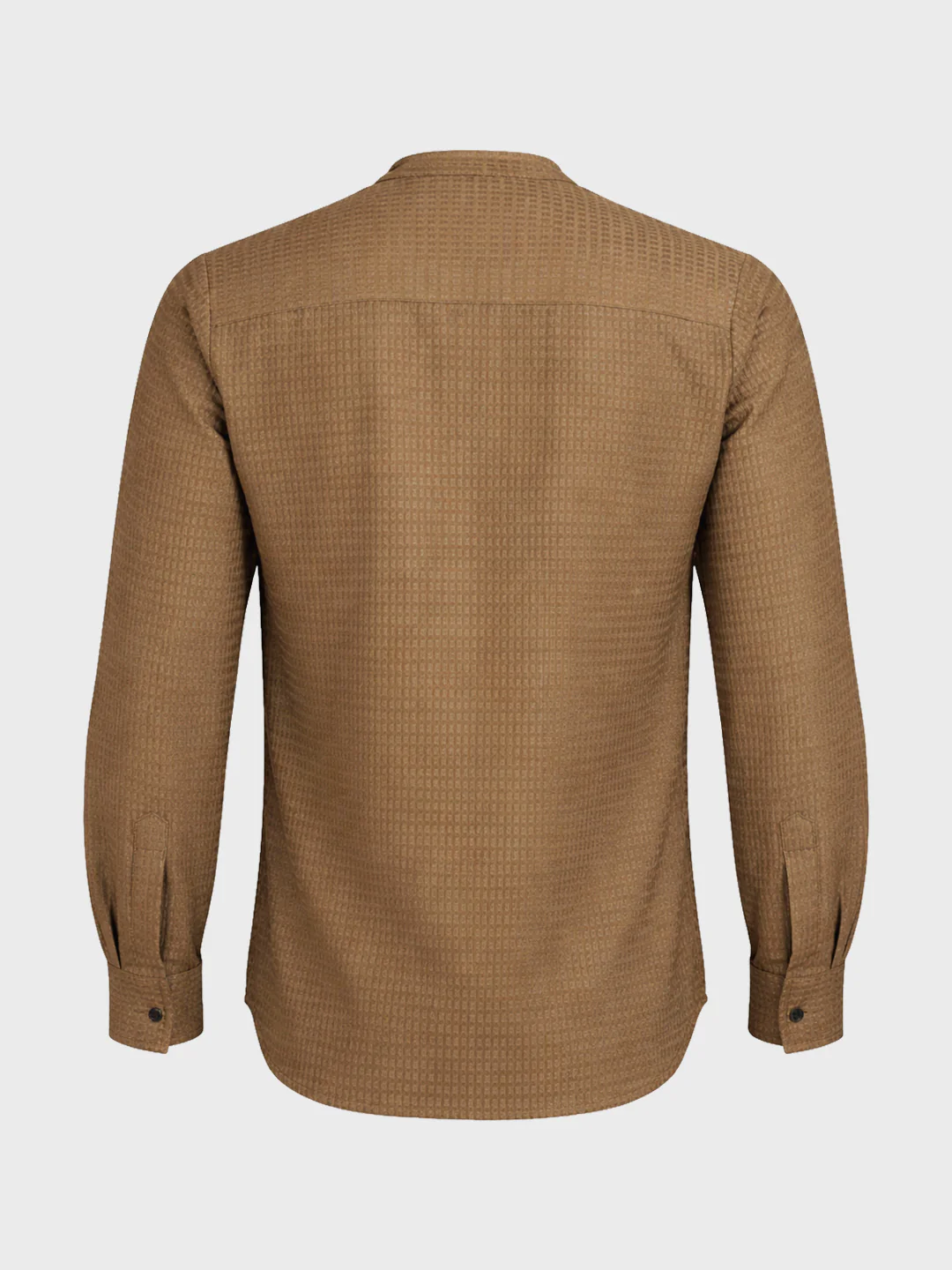 Men's Olive Slim Fit Textured Party Wear Shirt - Image 6