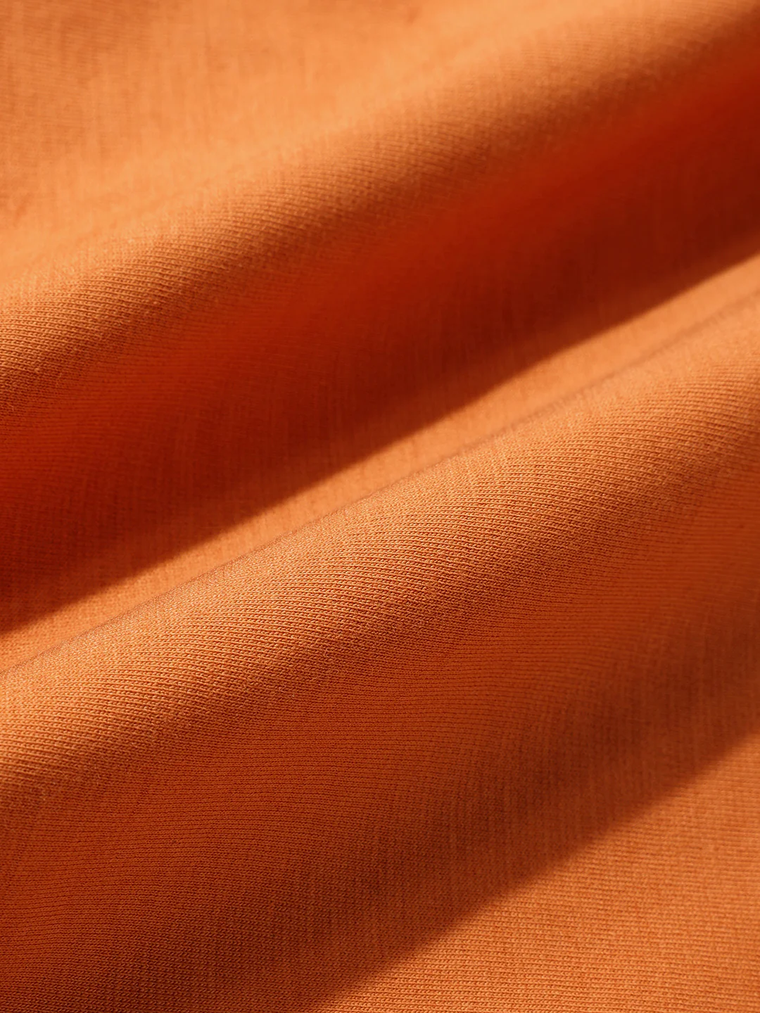 Men's Orange Relaxed Fit Embroided 240 GSM Casual T-Shirt - Image 6