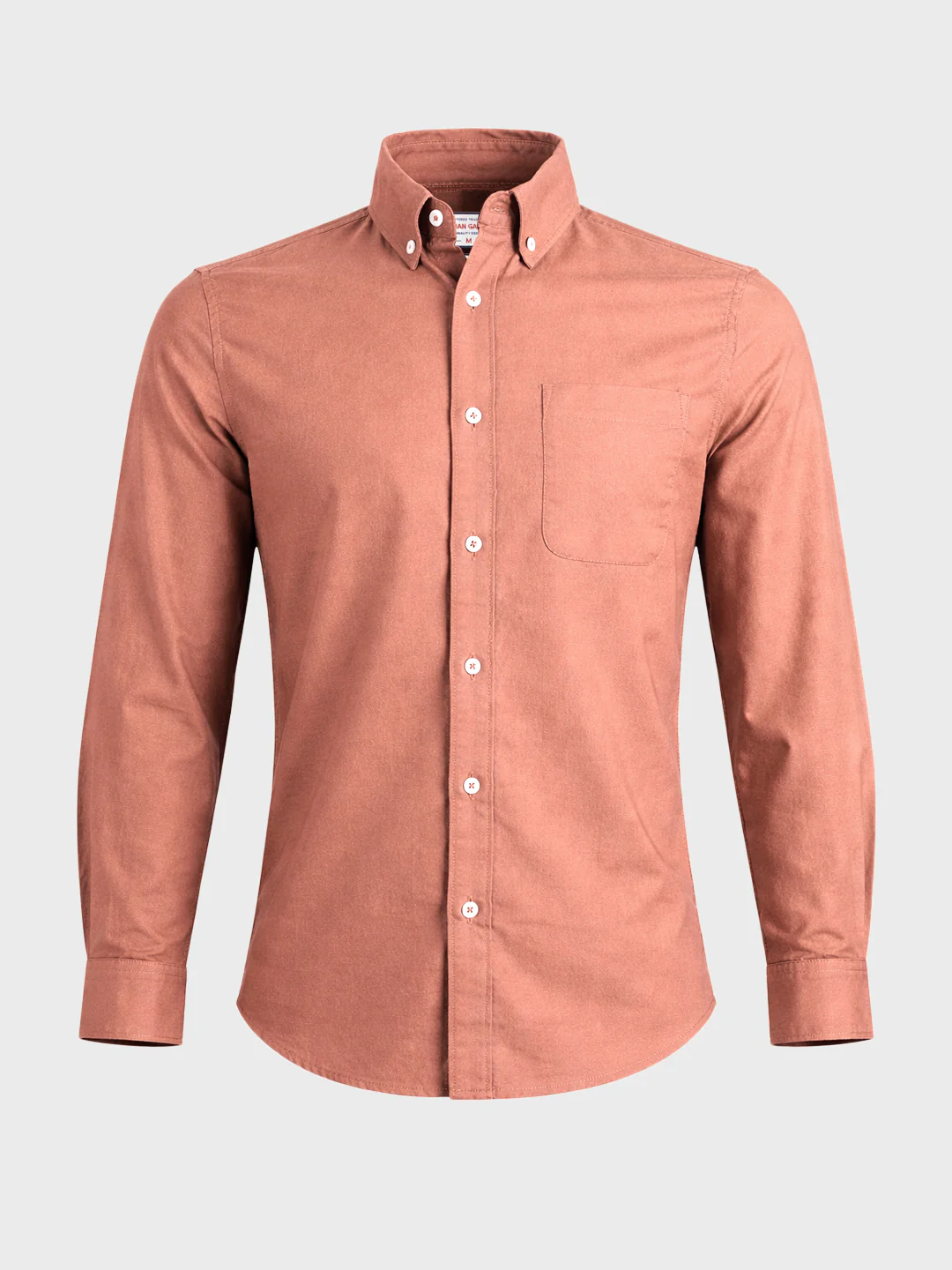 Men's Orange Slim Fit Solid Casual Shirt - Image 5