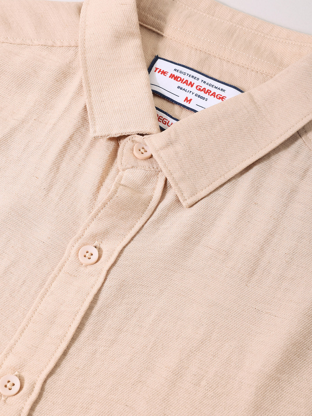 Men's Pink Regular Fit Casual Solid Shirt - Image 3