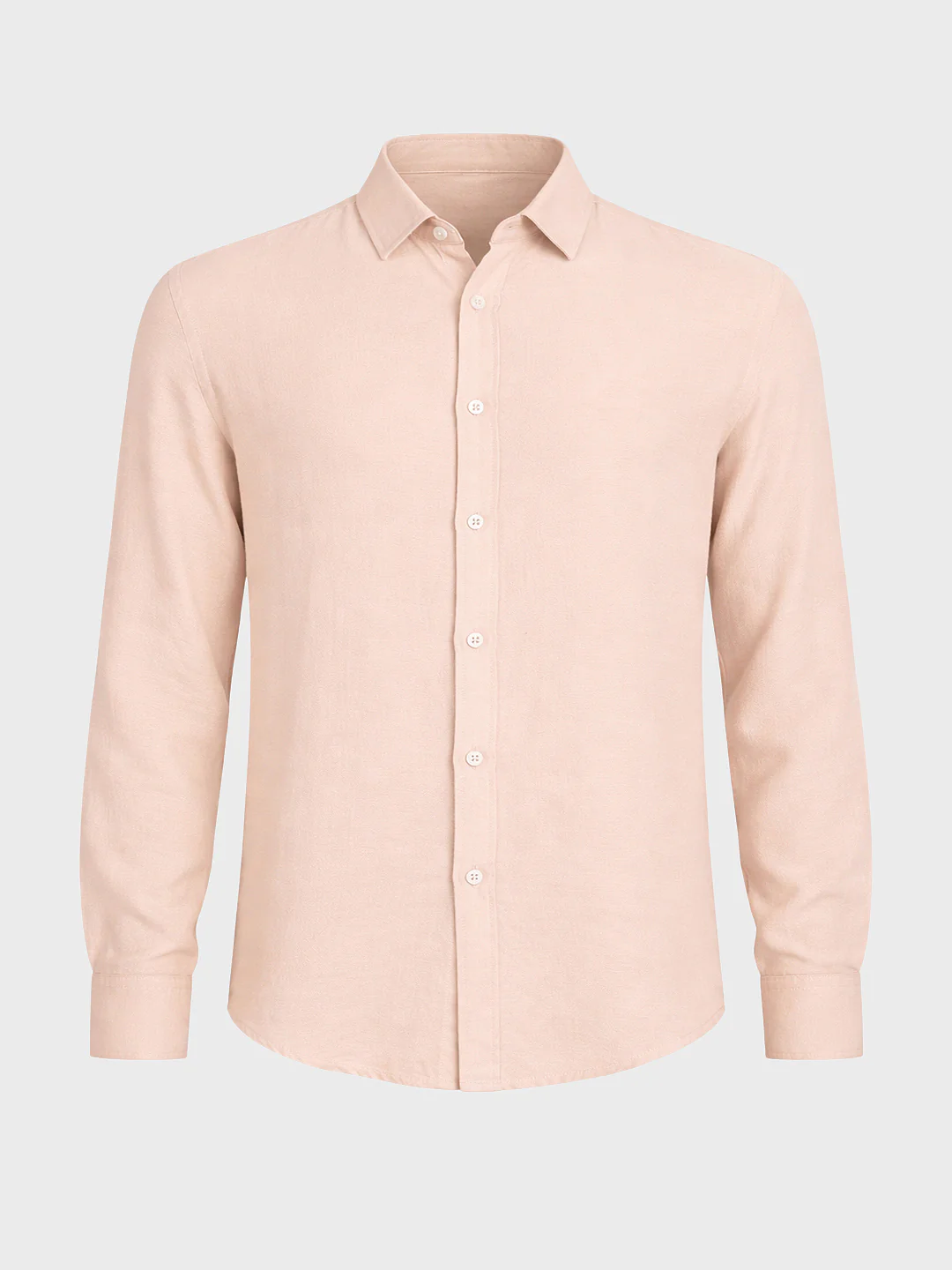 Men's Pink Regular Fit Casual Solid Shirt - Image 4