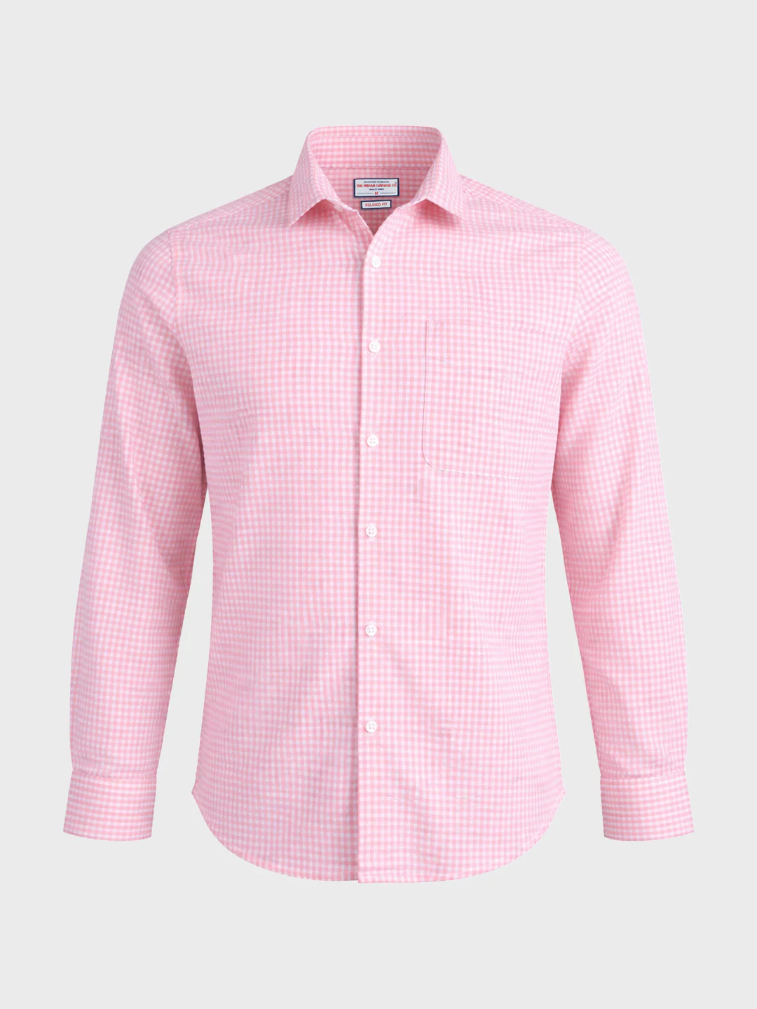 Men's Pink Regular Fit Checkered Casual Shirt - Image 6