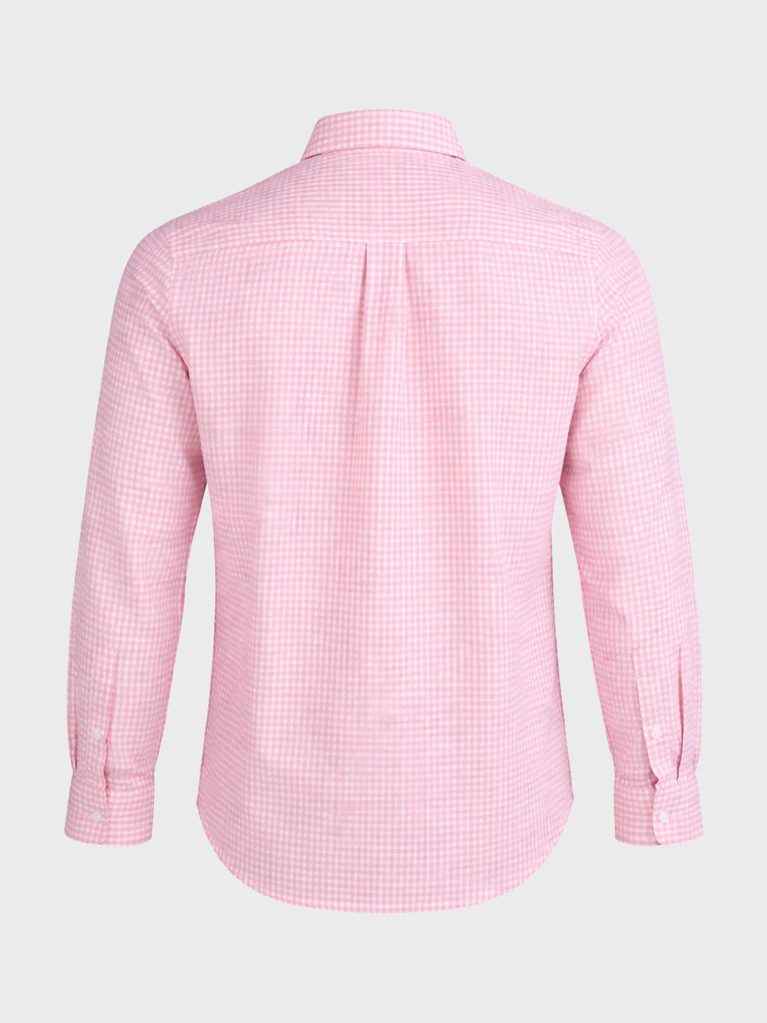 Men's Pink Regular Fit Checkered Casual Shirt - Image 7