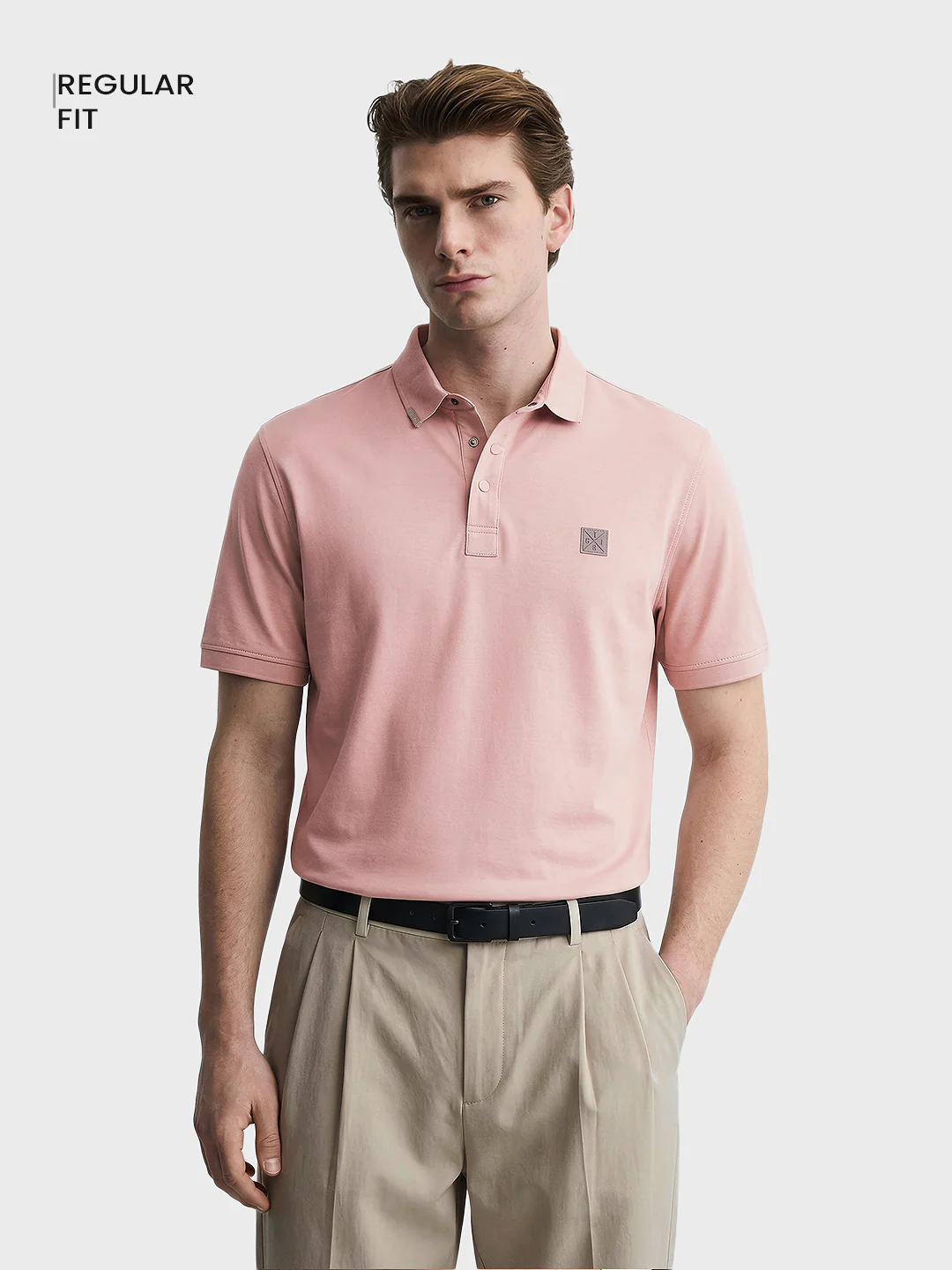 Men's Pink Regular Fit Printed Casual T-Shirt - Image 2