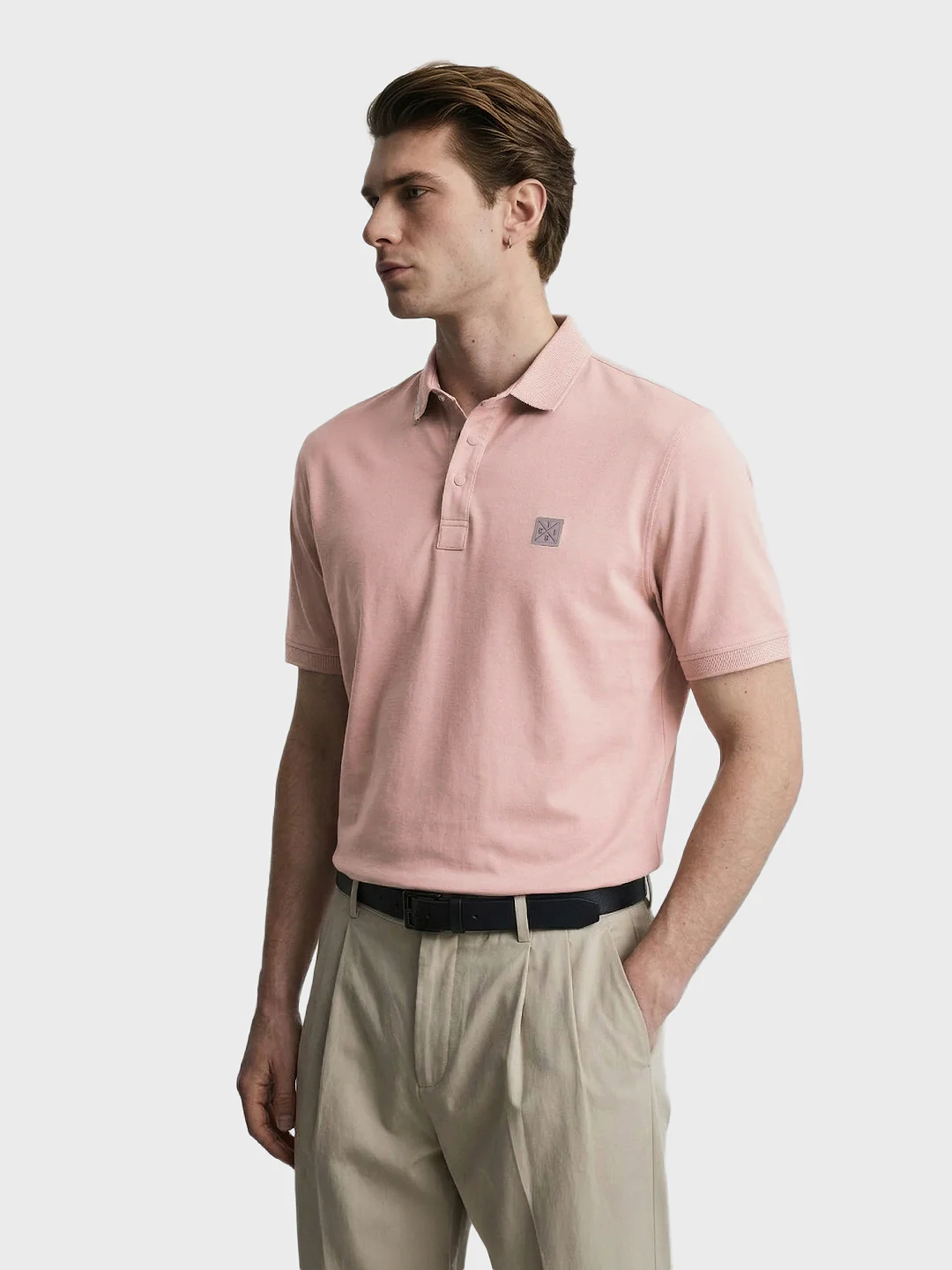 Men's Pink Regular Fit Printed Casual T-Shirt - Image 4