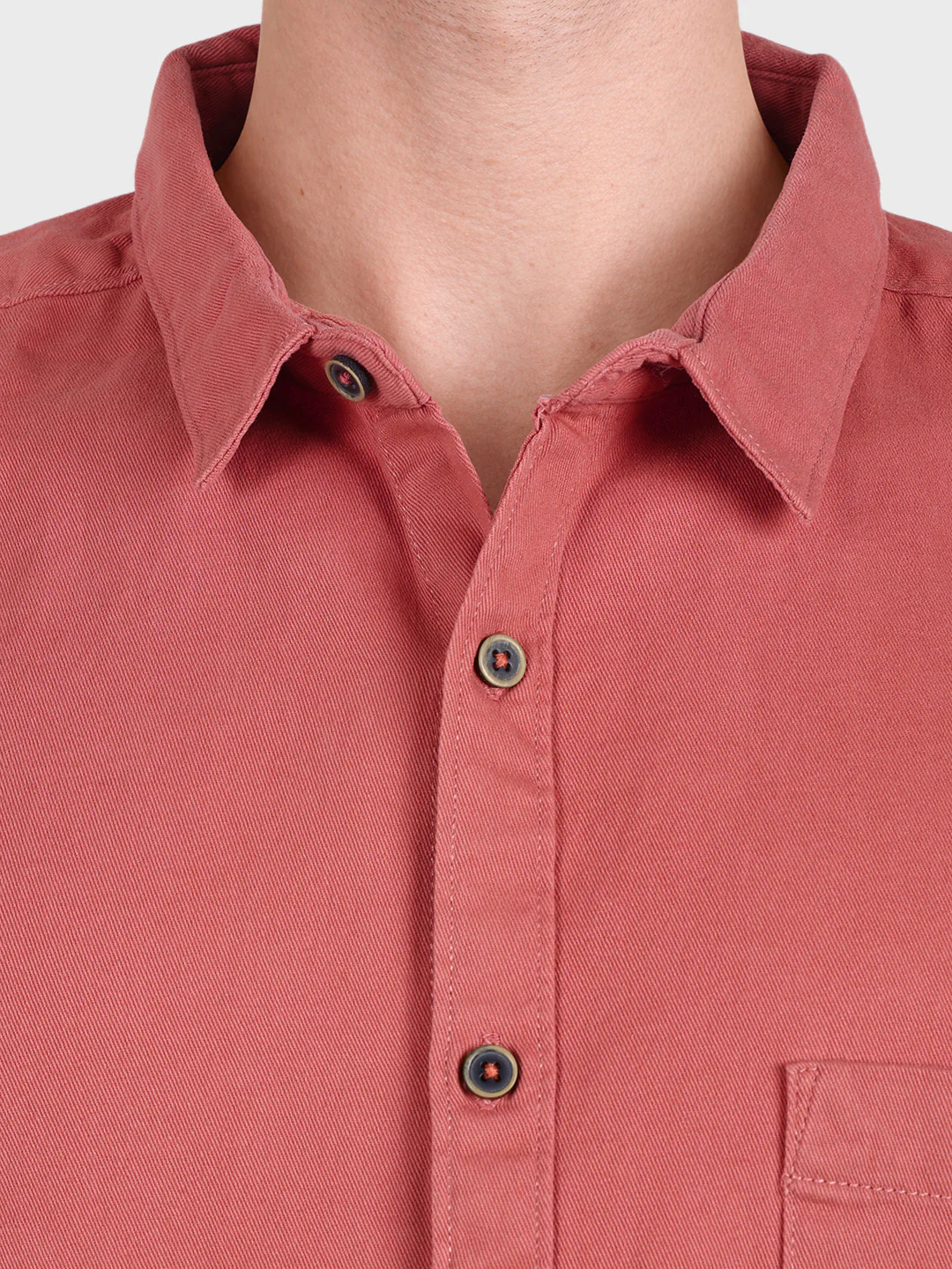 Men's Pink Regular Fit Solid Casual Shirt - Image 6
