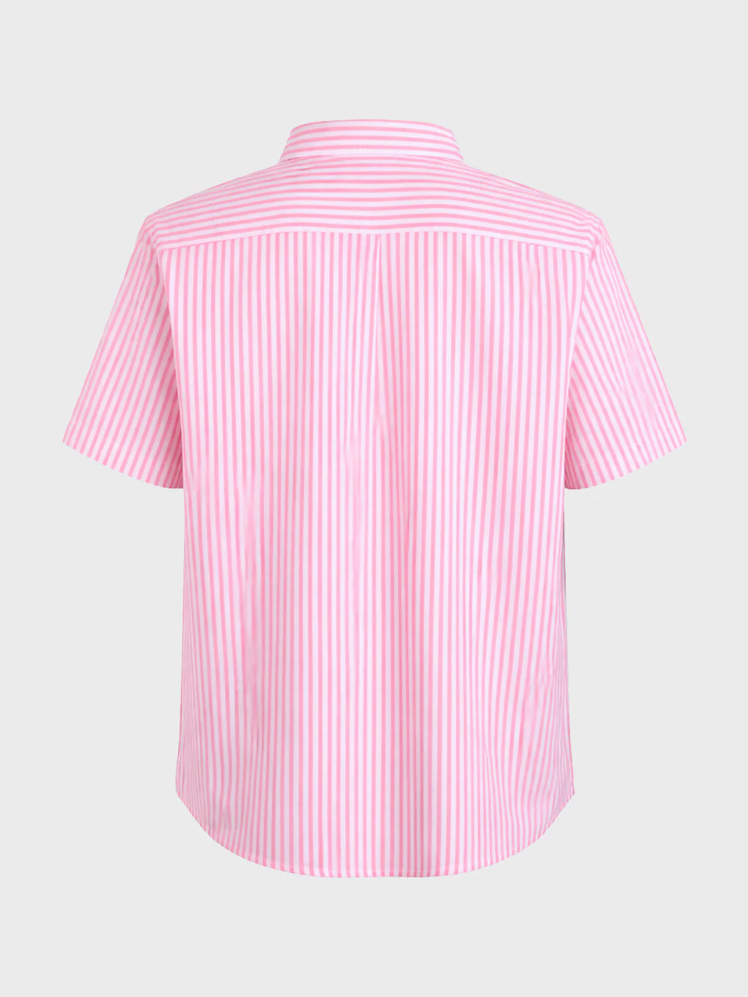 Men's Pink Regular Fit Striped Casual Shirt - Image 5