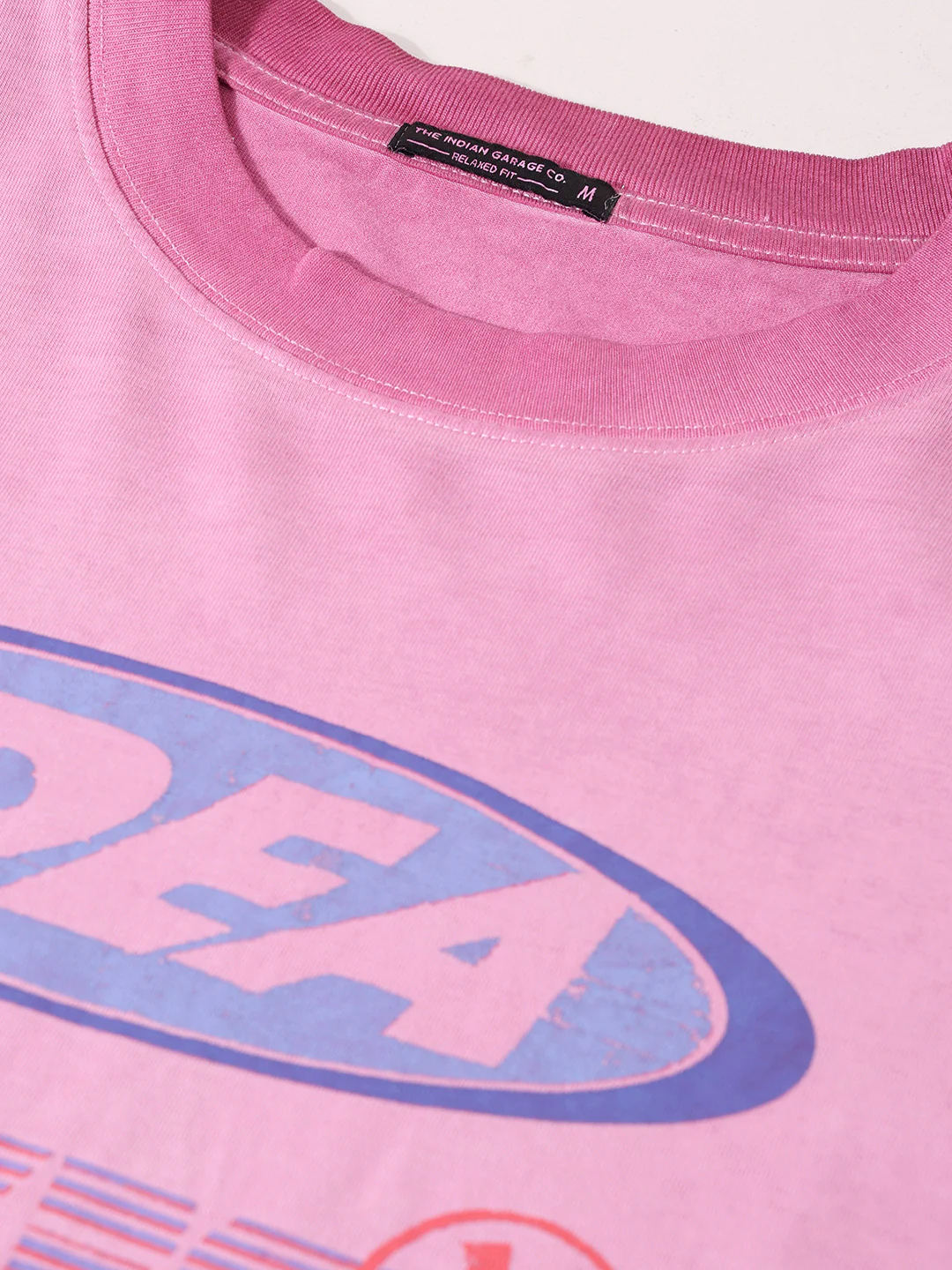 Men's Pink Relaxed Fit Graphic Printed 240 GSM Street Wear T-Shirt - Image 8