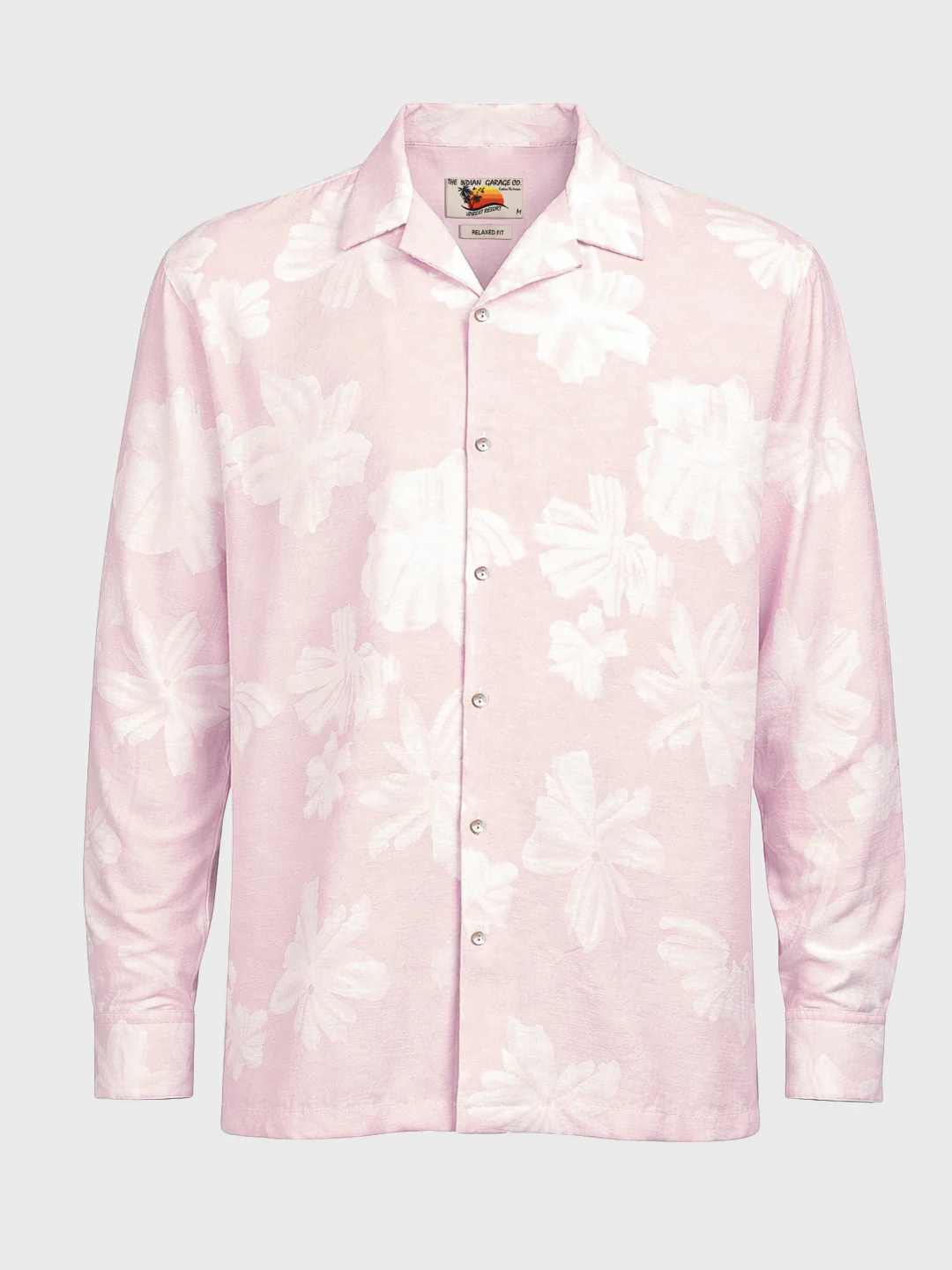 Men's Pink Relaxed Fit Printed Casual Shirts - Image 3