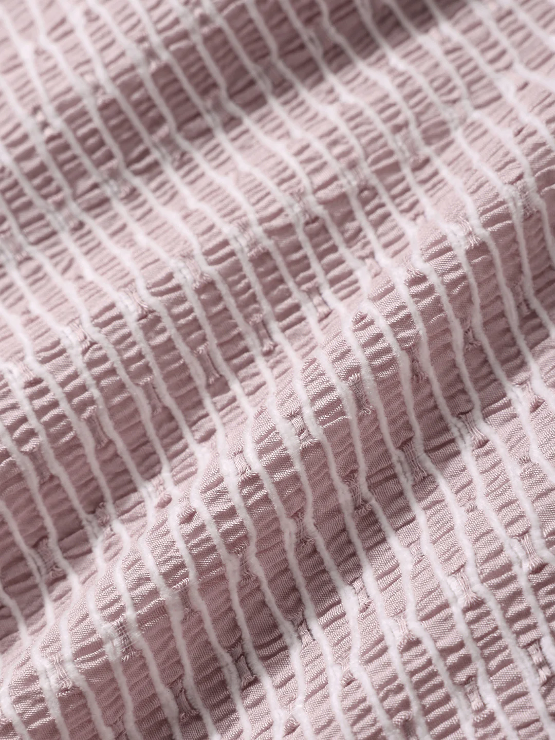 Men's Pink Relaxed Fit Resort Wear Textured Shirt - Image 8