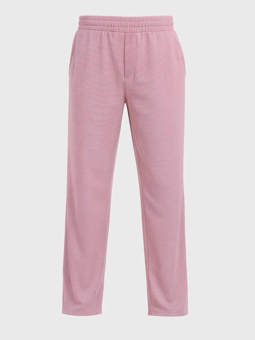 Men's Pink Relaxed Fit Textured Utility Trousers - Image 4