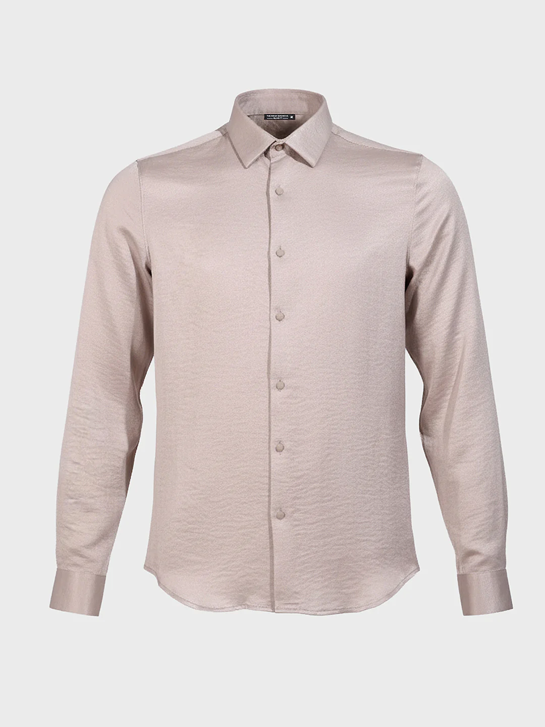Men's Pink Slim Fit Party Wear Solid Shirt - Image 4