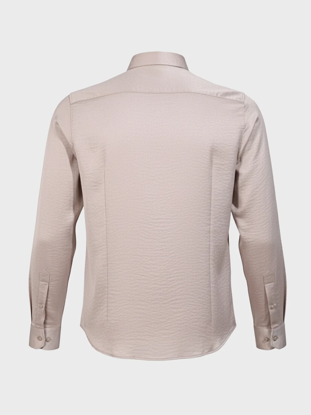 Men's Pink Slim Fit Party Wear Solid Shirt - Image 5