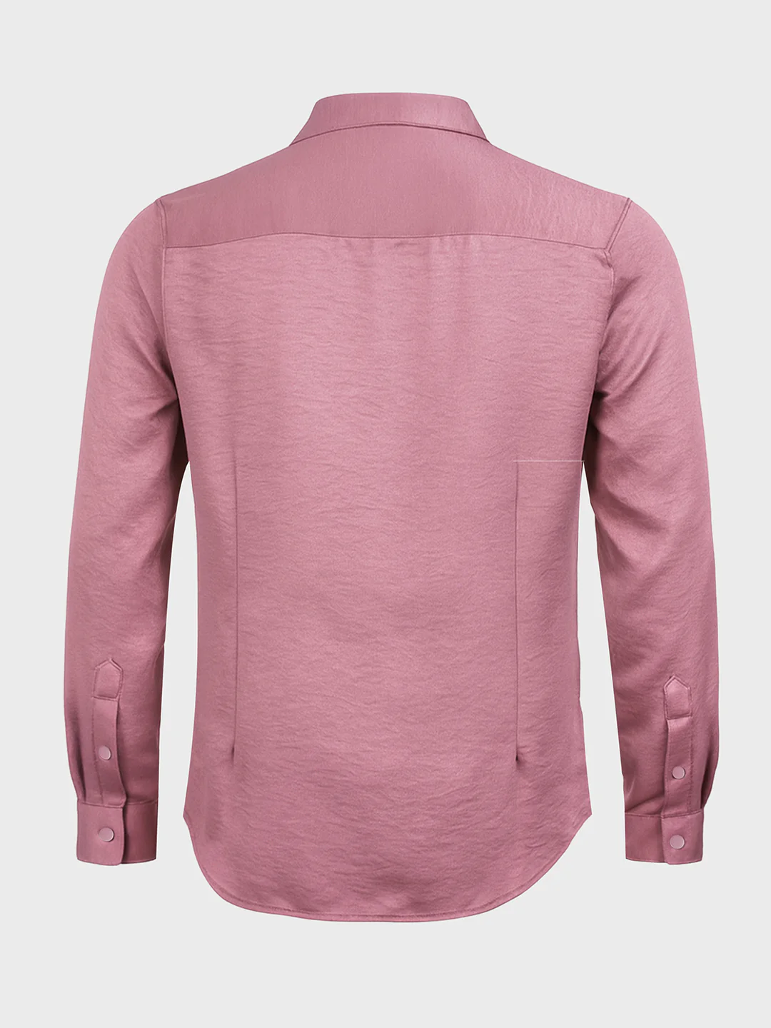 Men's Pink Slim Fit Party Wear Solid Shirt - Image 5