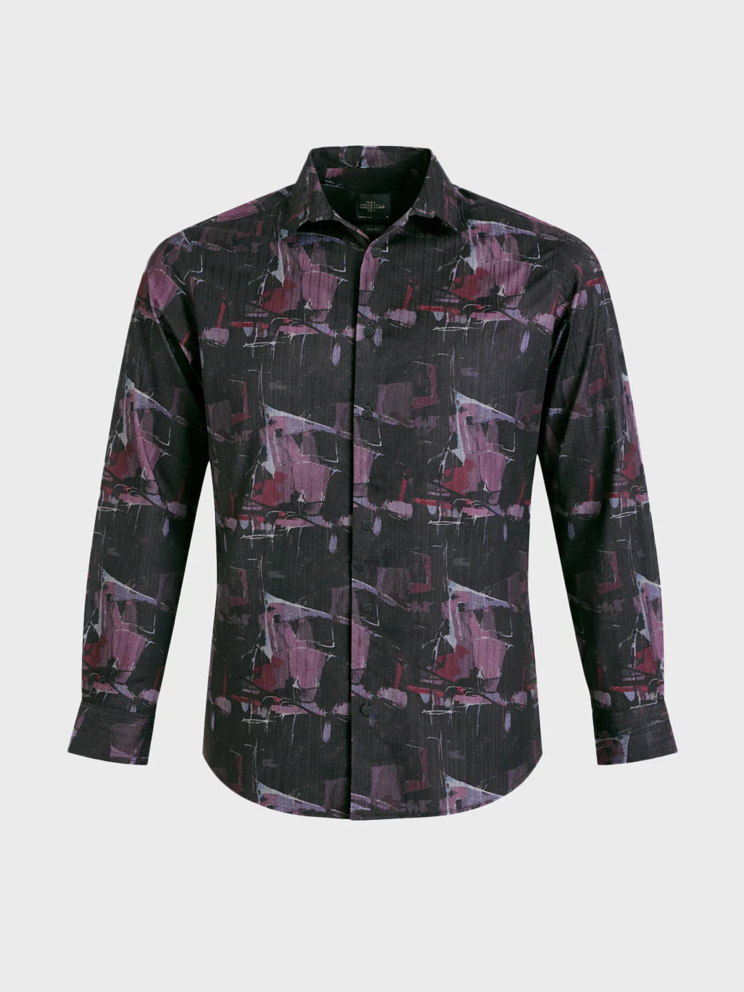 Men's Pink Slim Fit Printed Casual Shirt - Image 6