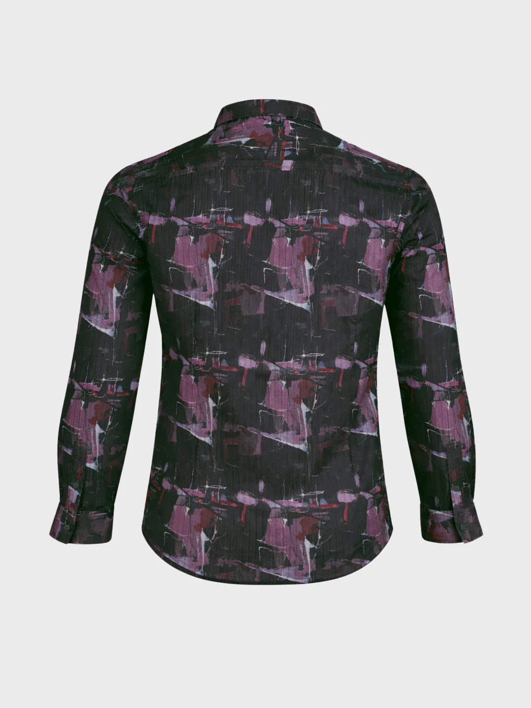 Men's Pink Slim Fit Printed Casual Shirt - Image 7