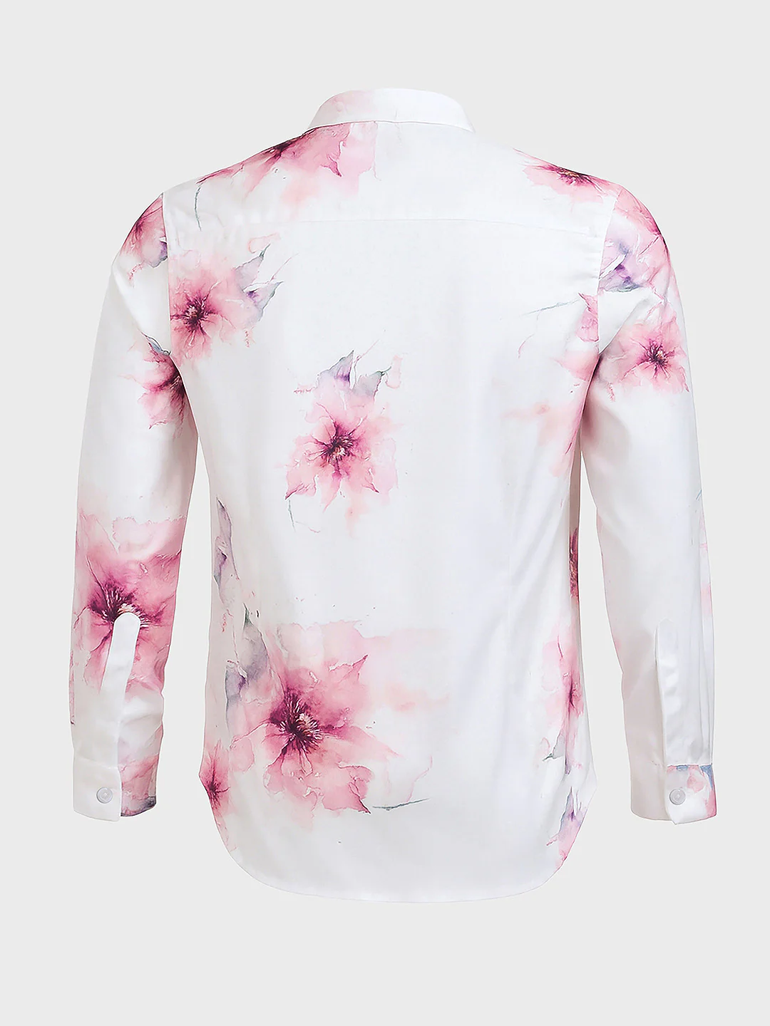 Men's Pink Slim Fit Printed Party Wear Shirt - Image 5