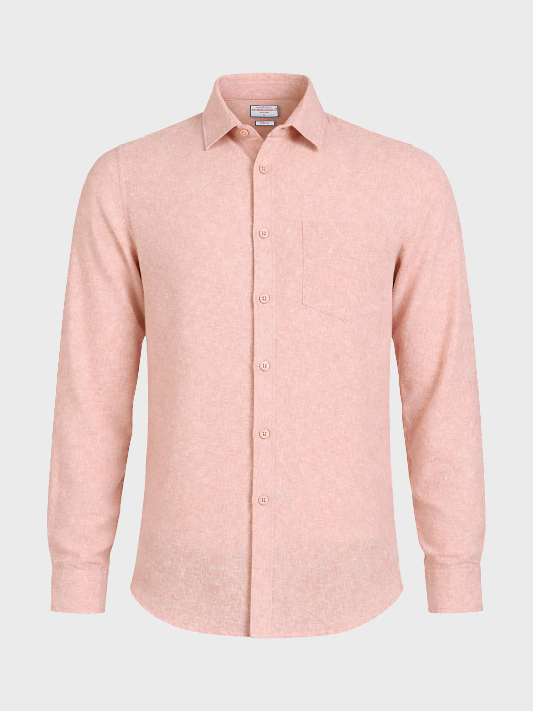 Men's Pink Slim Fit Solid Casual Shirt - Image 4