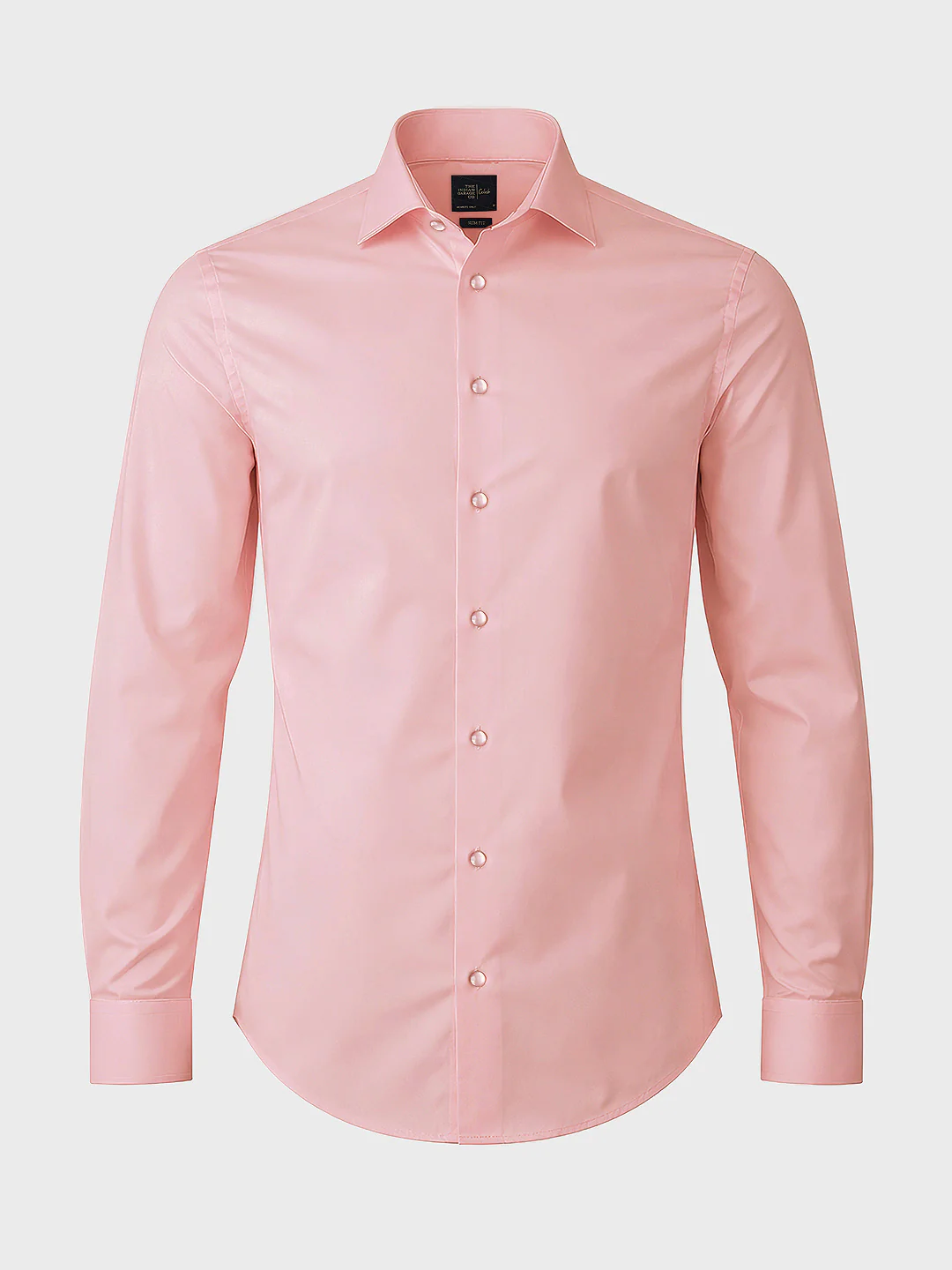 Men's Pink Slim Fit Solid Casual Shirt - Image 4