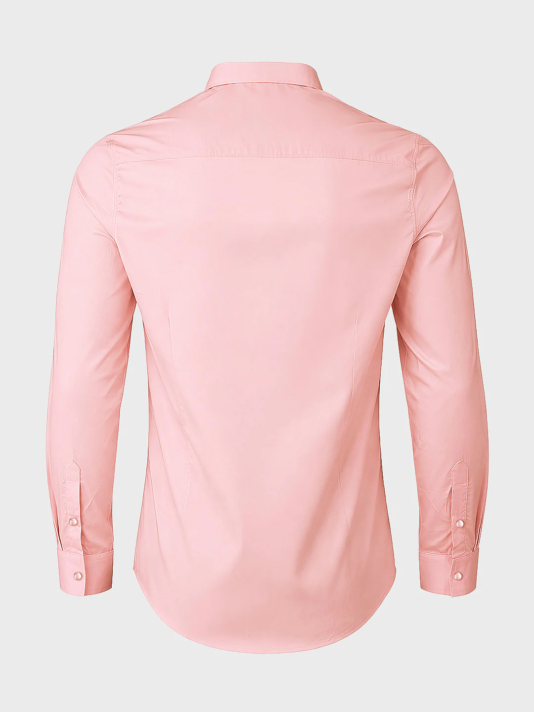 Men's Pink Slim Fit Solid Casual Shirt - Image 5